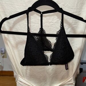 Victoria's Secret Black Lace Halter Bralette